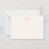 Carte De Correspondance Monogramme initial moderne simple (Devant)