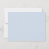 Carte De Correspondance Monogramme Initiale Deux Lettres Bleu Clair Nom (Dos)