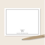 Carte De Correspondance Monogramme Initiale Gris Bordure Double Profession<br><div class="desc">Ce design présente une double bordure fine avec un espace pour un monogramme et un nom/texte en bas. Cliquez sur le bouton personnaliser si vous souhaitez ajuster les éléments de design et/ou modifier davantage le texte ! Des variations de ce design, des couleurs supplémentaires, ainsi que des produits coordonnés sont...</div>