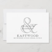 Carte De Correspondance Monogramme Mariage de nom de couple (Devant)