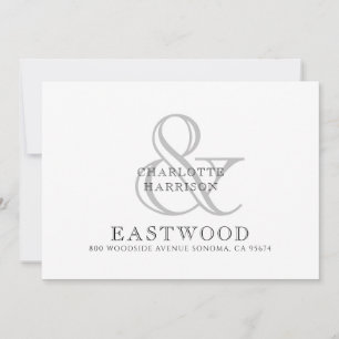Carte De Correspondance Monogramme Mariage de nom de couple