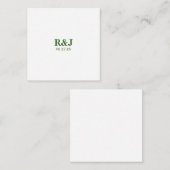 Carte De Correspondance Monogramme Mariage moderne simple (Devant / Derrière)