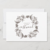 Carte De Correspondance Monogramme Mariage Rustique Couples (Devant)