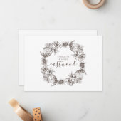 Carte De Correspondance Monogramme Mariage Rustique Couples (Devant/Arrière en situation)