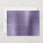 Carte De Correspondance Monogramme mauve simple brossé (Dos)