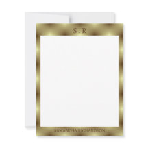 Monogramme minimal de bordure en or