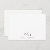 Carte De Correspondance Monogramme Mocha Ampersand Brown (Devant / Derrière)