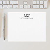 Carte De Correspondance Monogramme Moderne Élégant Simple