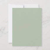Carte De Correspondance Monogramme Moderne Nom Vert Sauge (Dos)