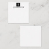 Carte De Correspondance Monogramme moderne Professional Plain Nom simple (Devant / Derrière)