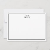 Carte De Correspondance Monogramme Moderne Professionnel Noir Blanc (Devant)