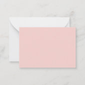 Carte De Correspondance Monogramme Moderne Rose Pâle Écriture Blanche (Dos)
