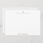 Carte De Correspondance monogramme moderne sophistiqué (Devant / Derrière)