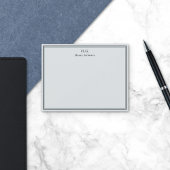 Carte De Correspondance Monogramme noir gris pâle