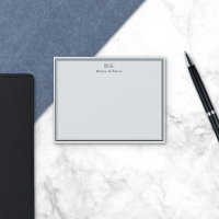 Monogramme noir gris pâle