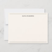 Carte De Correspondance Monogramme noir moderne Décontracté Ultra Pale Ora (Devant)