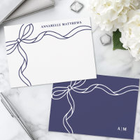Monogramme personnalisé avec un nœud bleu