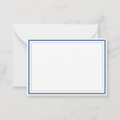 Carte De Correspondance Monogramme Personnalisé Marine Bleu Frontière Stat (Dos)