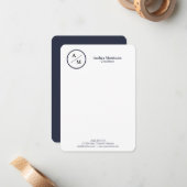 Carte De Correspondance Monogramme professionnel moderne (Devant/Arrière en situation)