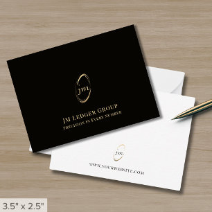 Carte De Correspondance Monogramme professionnel moderne