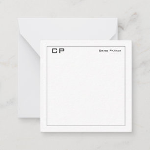 Carte De Correspondance Monogramme professionnel moderne minimaliste simpl