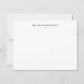 Carte De Correspondance Monogramme Professionnel Noir et Blanc (Devant)