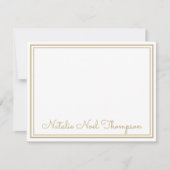 Carte De Correspondance Monogramme professionnel personnalisé Nom Or (Devant)