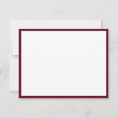 Carte De Correspondance Monogramme Rouge Bourgogne Classique (Dos)