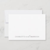 Carte De Correspondance Monogramme simple Elegant Couple Names (Devant)