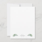 Carte De Correspondance Monogramme simple Merci vierge tropicale (Dos)
