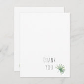 Carte De Correspondance Monogramme simple Merci vierge tropicale (Devant / Derrière)