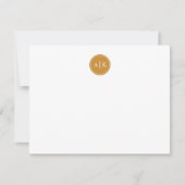 Carte De Correspondance Monogramme simple moutarde jaune (Devant)