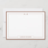 Carte De Correspondance Monogramme Stationfrontalière Brown (Devant)