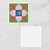 Carte De Correspondance Monogramme surface à grange (Devant / Derrière)