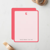 Carte De Correspondance Monogramme tendance Watermelon Nom Super Note du c (Devant/Arrière en situation)