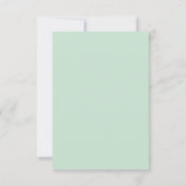 Carte De Correspondance Monogramme vert typographique classique moderne (Dos)