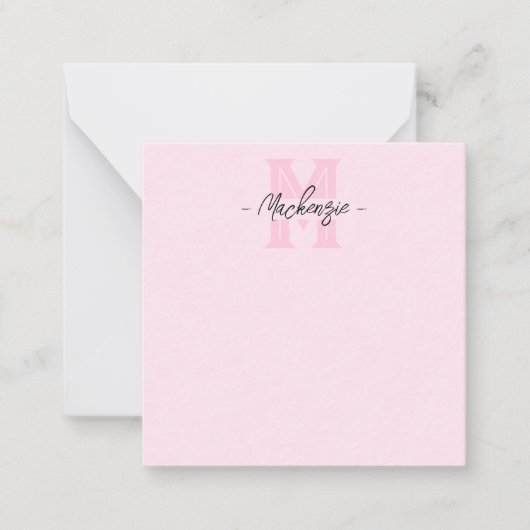 Carte De Correspondance Monogrammed Elegant Bold Initial (Devant)