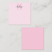 Carte De Correspondance Monogrammed Elegant Bold Initial (Devant / Derrière)