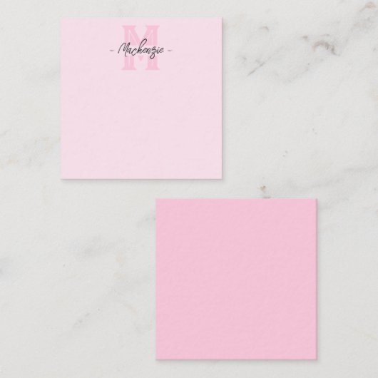 Carte De Correspondance Monogrammed Elegant Bold Initial (Devant / Derrière)
