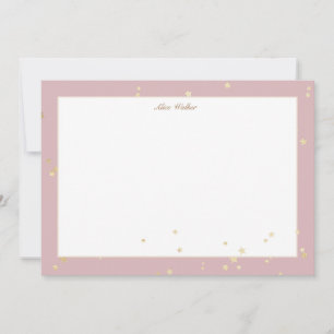 Carte De Correspondance Monographie ciel et étoiles or
