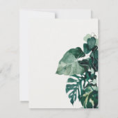 CARTE DE CORRESPONDANCE MONSTERA TROPICALE MODERNE FOLIAGE VERT FRAME (Dos)