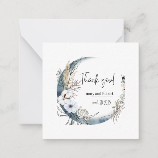 Carte De Correspondance Montrer Gratitude et Appréciation avec un Merci (Devant)