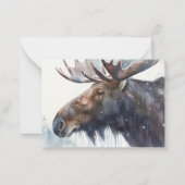 Carte De Correspondance Moose d'hiver (Devant)