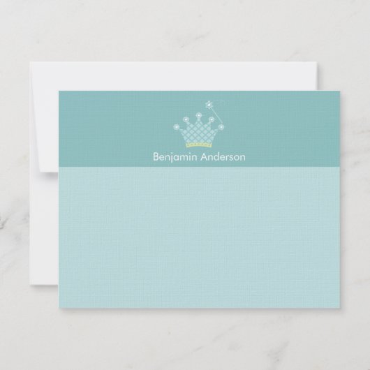 Carte De Correspondance Mot de remerciement pour prince (Dos)