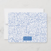 Carte De Correspondance Motif à points bleu français chic (Dos)