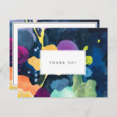 Carte De Correspondance Motif Abstrait peint moderne (Devant / Derrière)