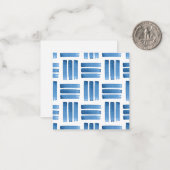Carte De Correspondance Motif Bleu Brushstrokies (Devant/Arrière en situation)