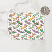 Carte De Correspondance Motif Bra multicolore (Devant/Arrière en situation)