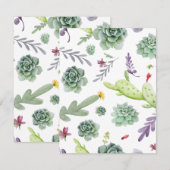 Carte De Correspondance Motif Cactus (Devant / Derrière)