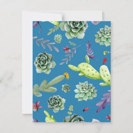 Carte De Correspondance Motif Cactus 5 (Devant)